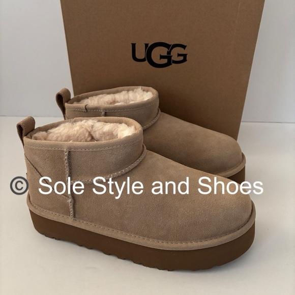 UGG Classic Ultra Mini Platform Boots Kid’s 5 (Fits Women’s 7) - Picture 1 of 10